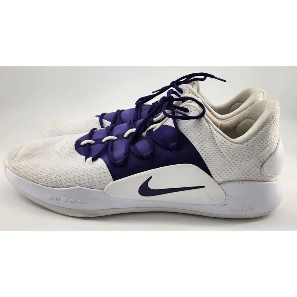 Nike Mens Hyperdunk X Low TB White Purple Basketball Shoes‎ Size 20 AT3867-111